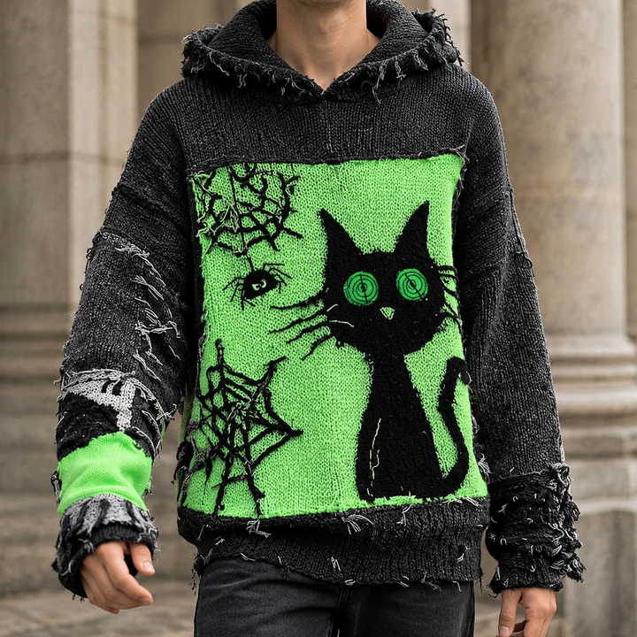 Men's Cat Graphic Sweater
