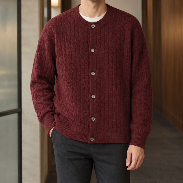 Men's Cable Knit Cardigan