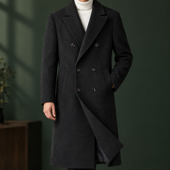 Men's Double-Breasted Overcoat