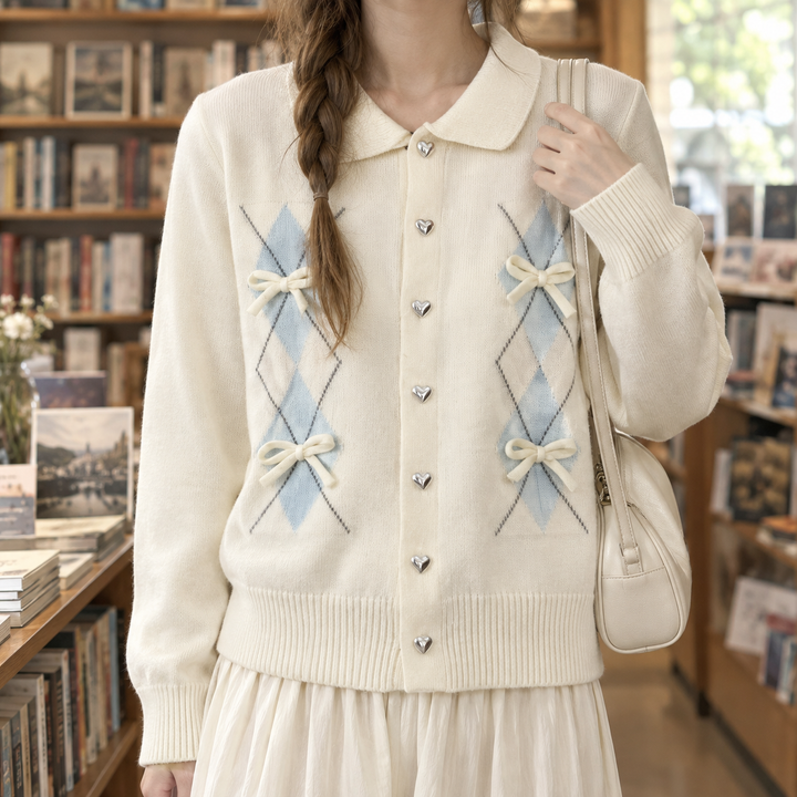 Women's Stylish Bow Cardigan