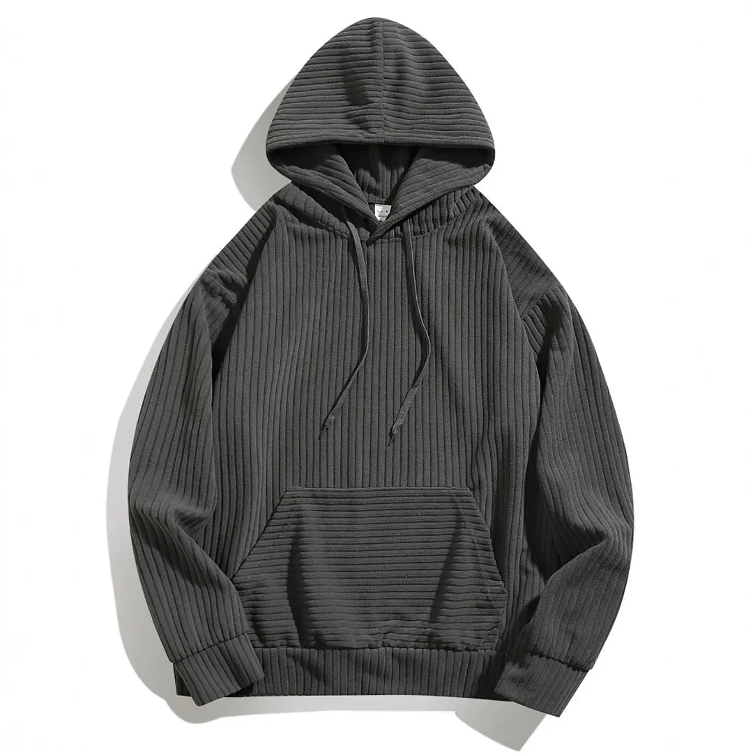 Sweat à capuche en velours côtelé pour homme