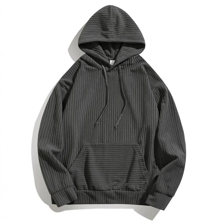 Sweat à capuche en velours côtelé pour homme