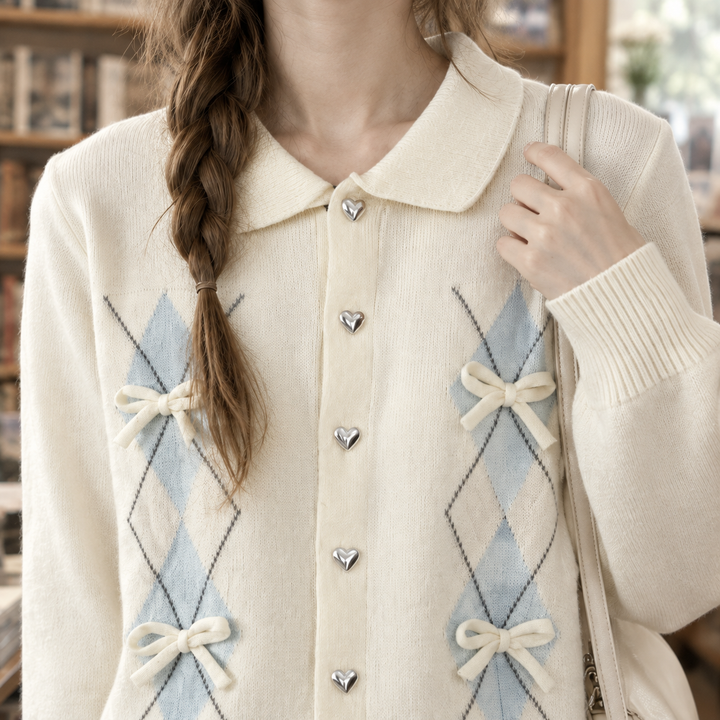 Women's Stylish Bow Cardigan