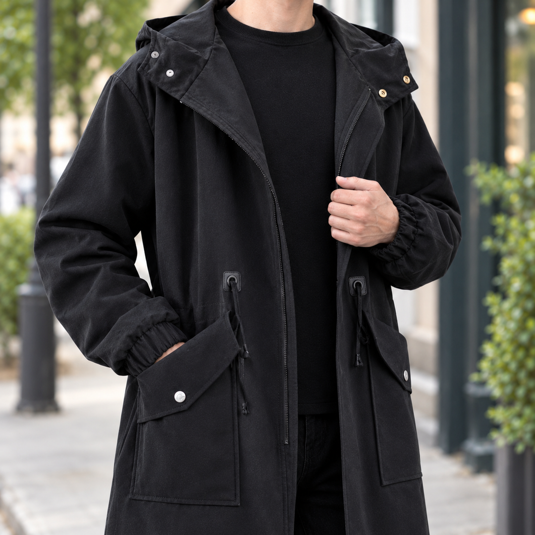 Men's Hooded Overcoat
