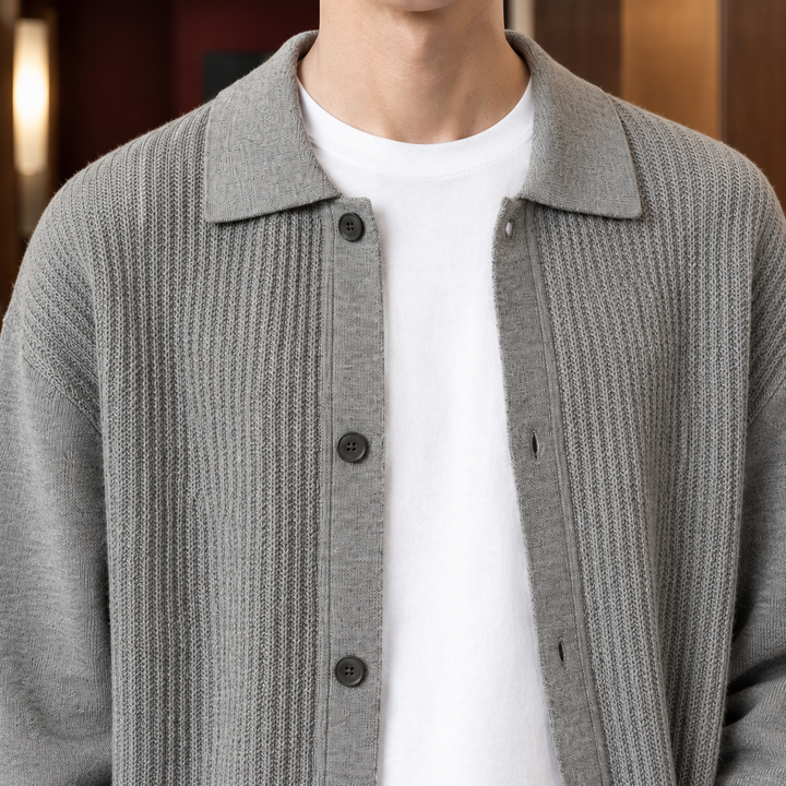 Gilet en maille texturée pour homme