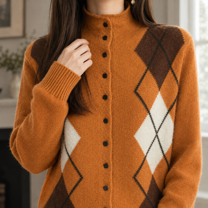 Women's Mock Neck Cardigan