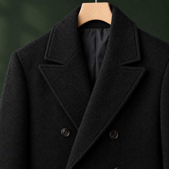 Men's Double-Breasted Overcoat