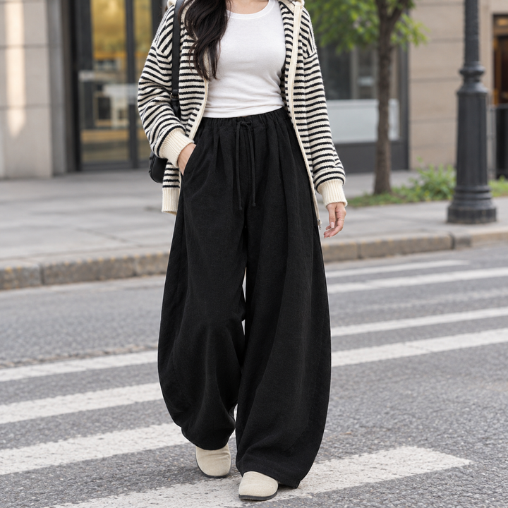 Cardigan für Damen mit lässigem Schnitt und weitem Bein