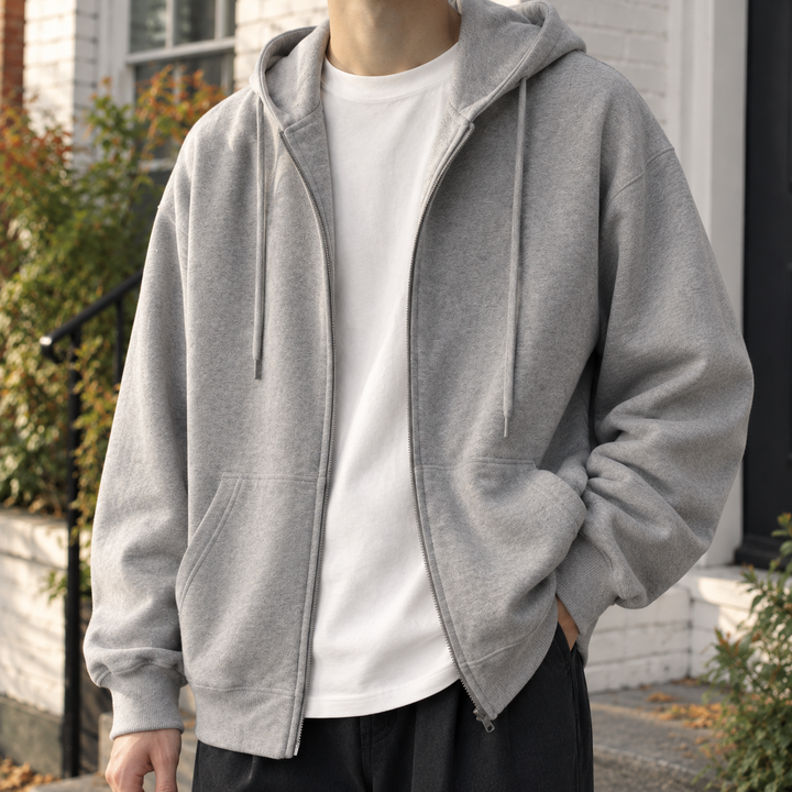 Veste-sweat à capuche zippée pour homme