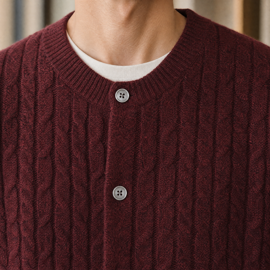 Men's Cable Knit Cardigan