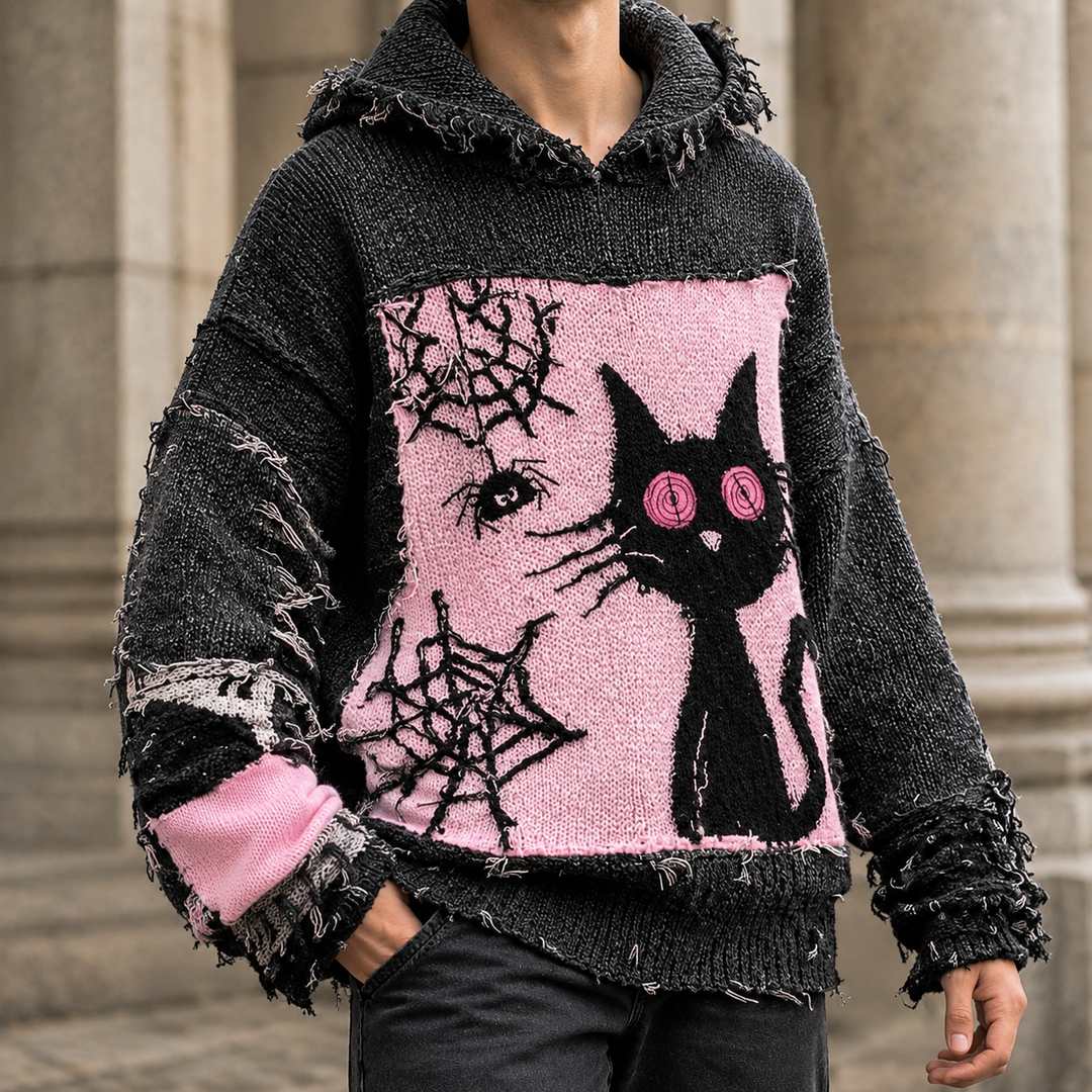 Men's Cat Graphic Sweater