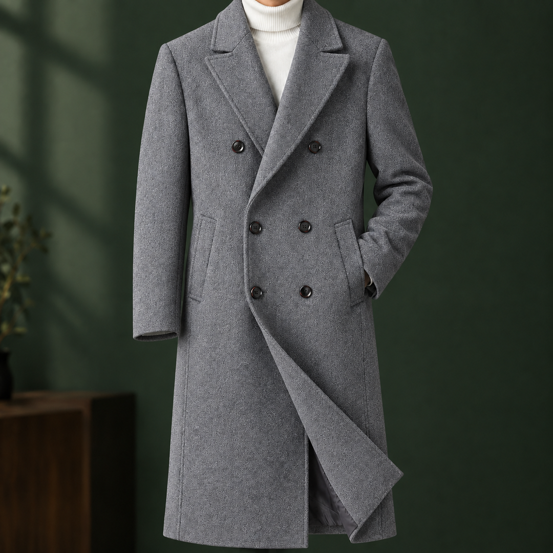 Men's Double-Breasted Overcoat