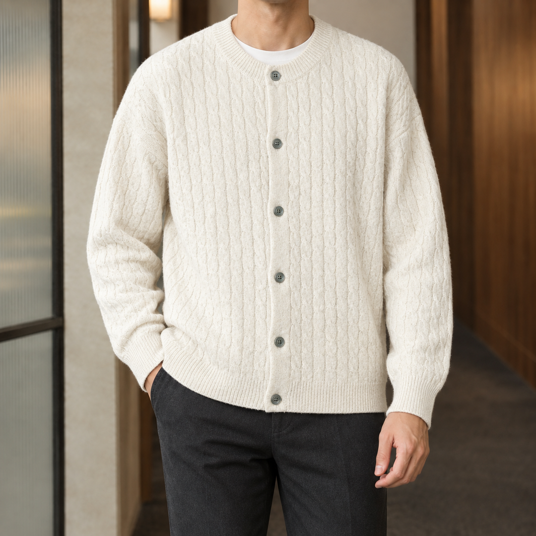 Men's Cable Knit Cardigan