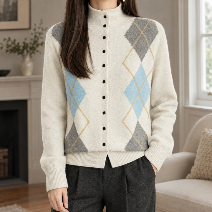 Women's Mock Neck Cardigan