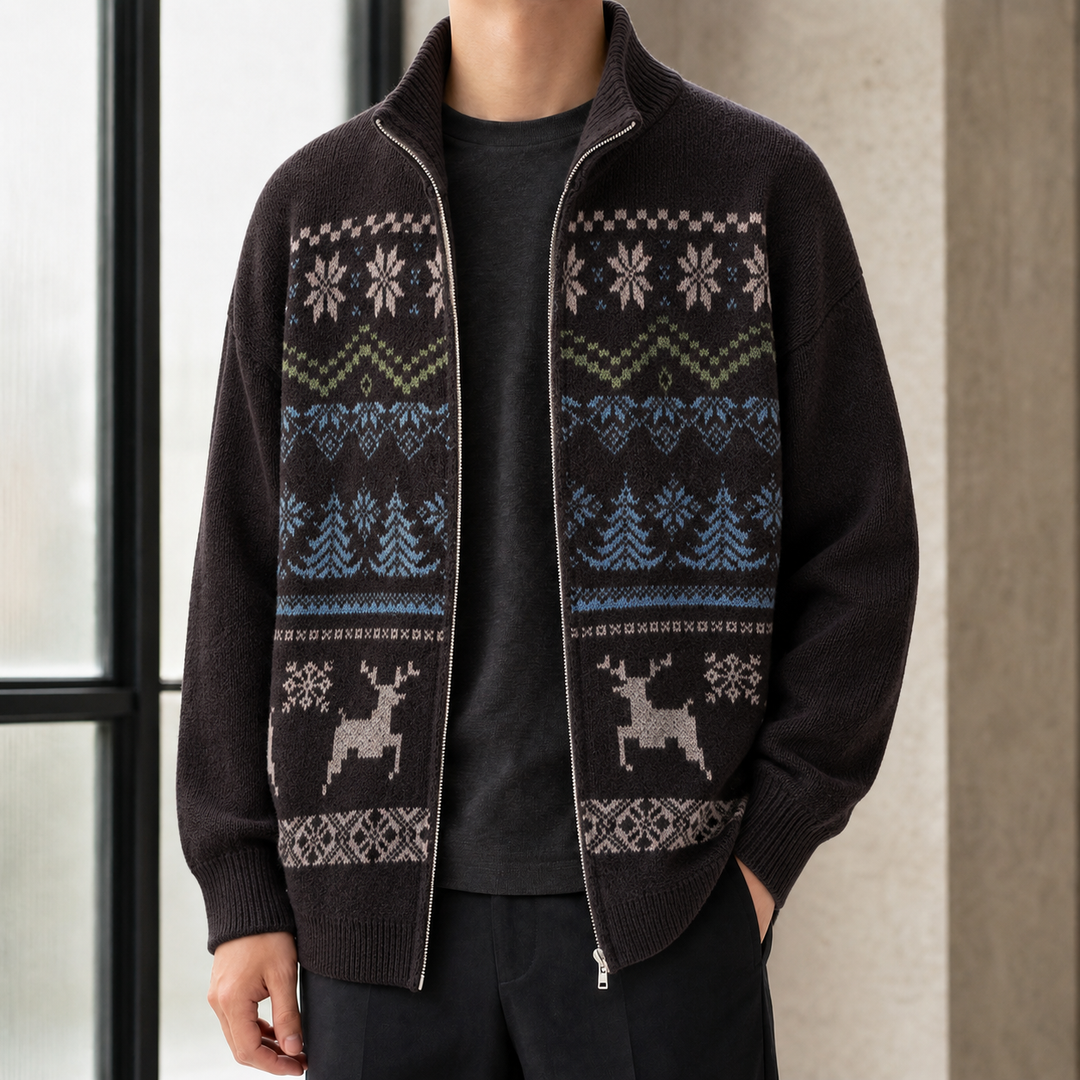 Men's Fair Isle Knit Jacket