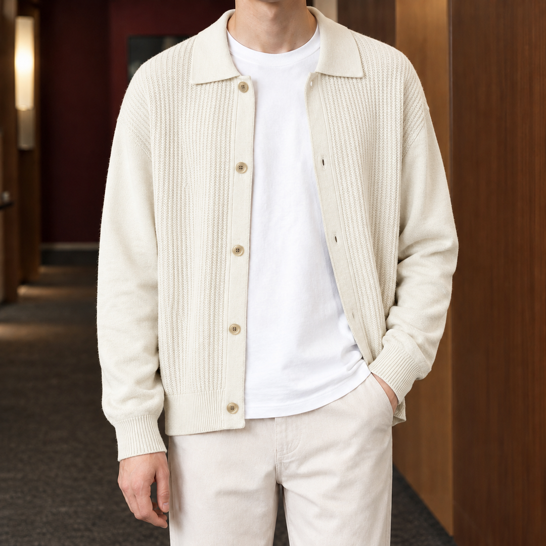 Gilet en maille texturée pour homme