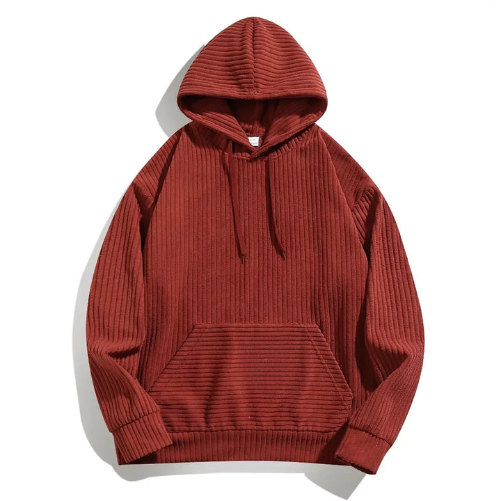 Sweat à capuche en velours côtelé pour homme
