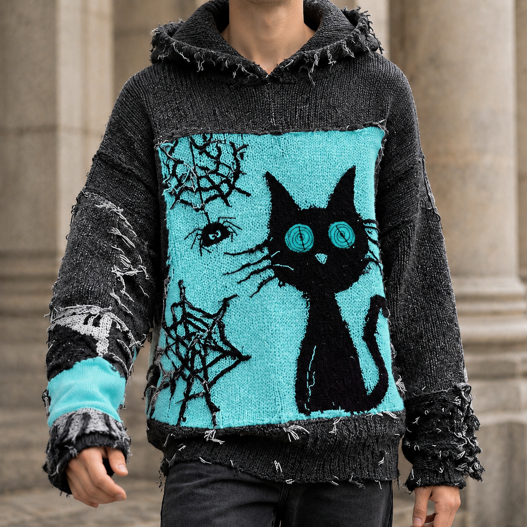 Men's Cat Graphic Sweater