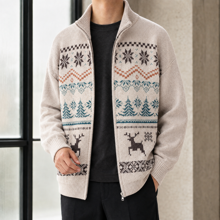 Men's Fair Isle Knit Jacket