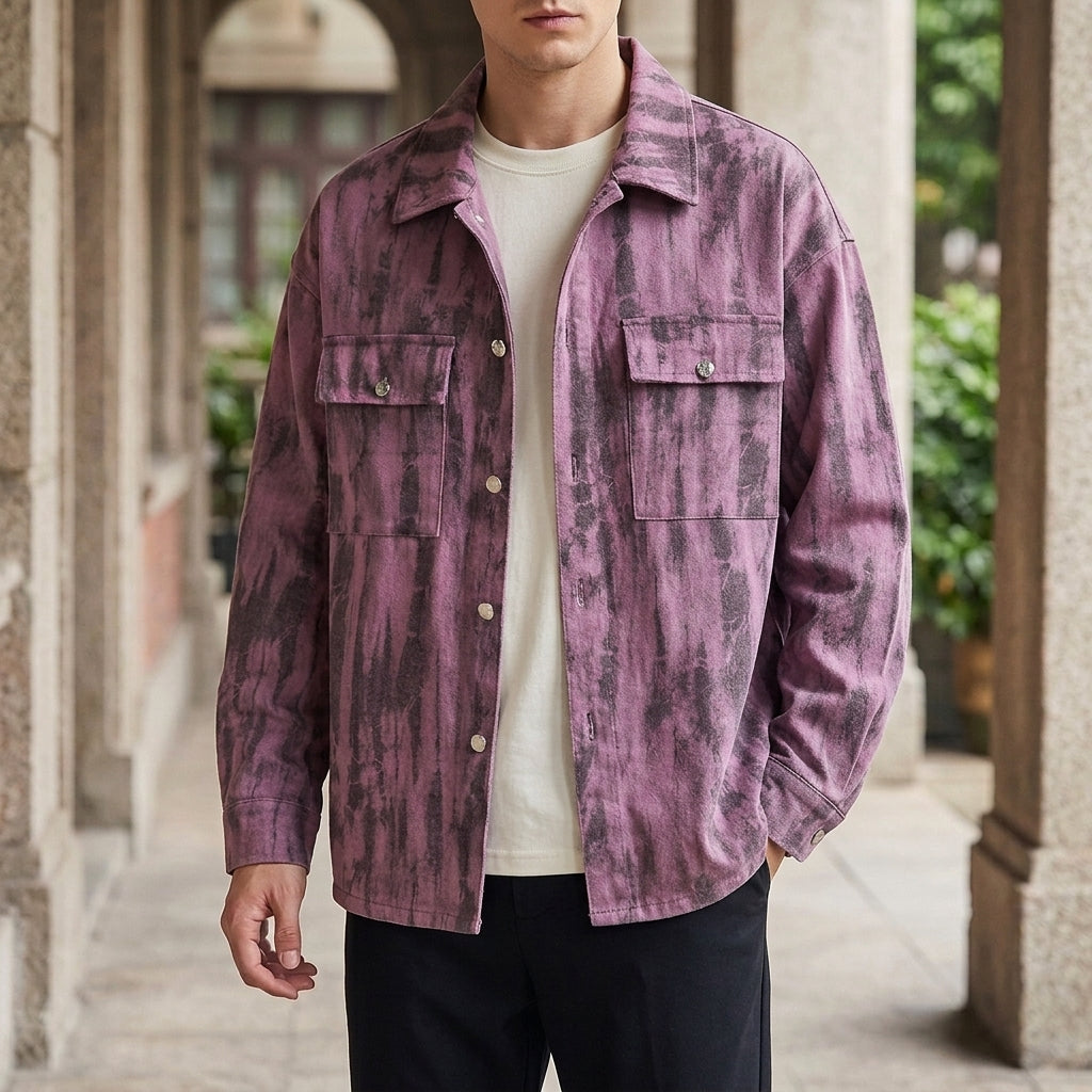 Herren-Denimjacke mit legerer Passform