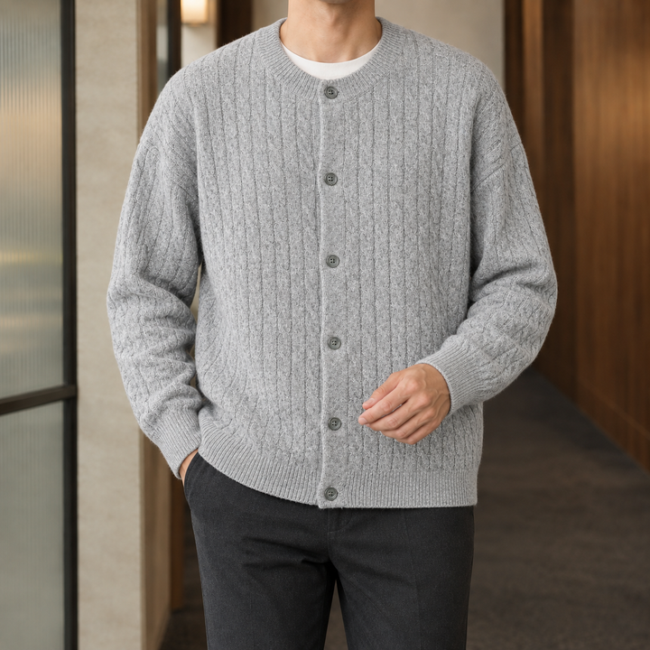 Men's Cable Knit Cardigan