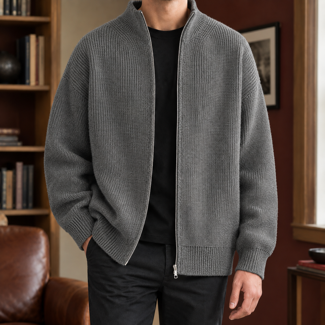 Cardigan da uomo con cerniera