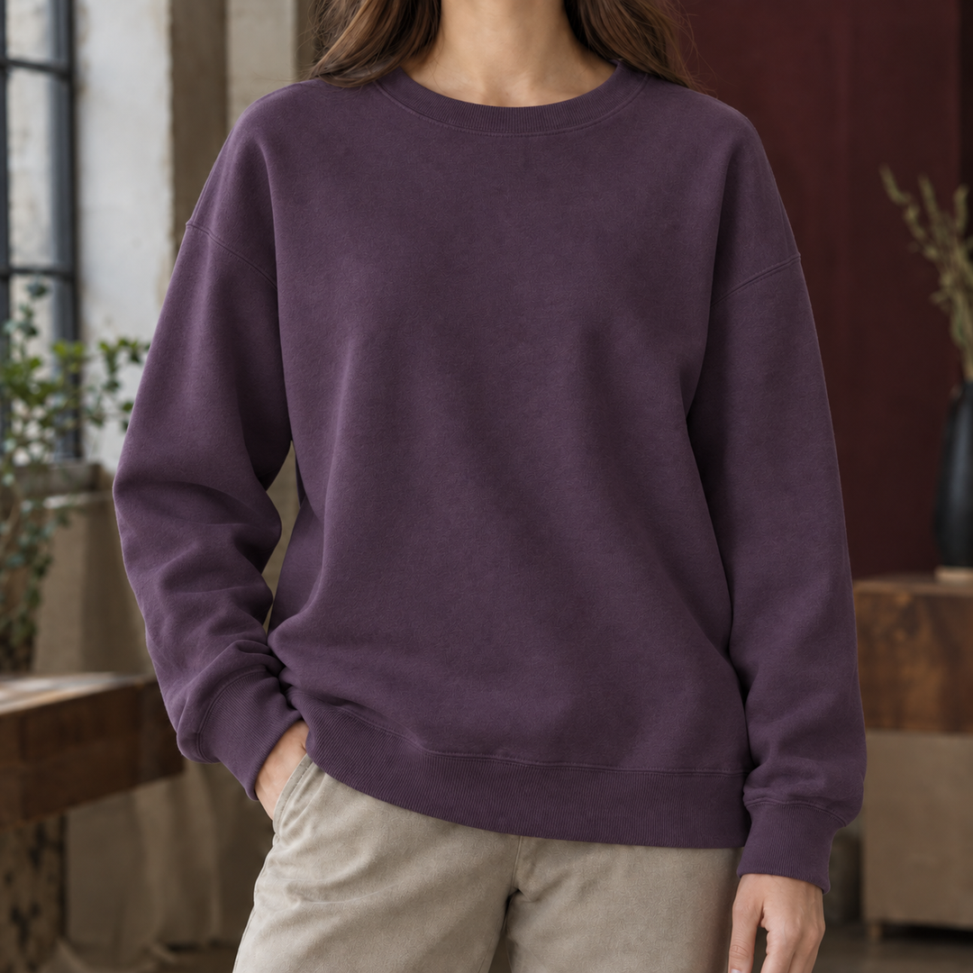 Sweatshirt de corte descontraído para mulher