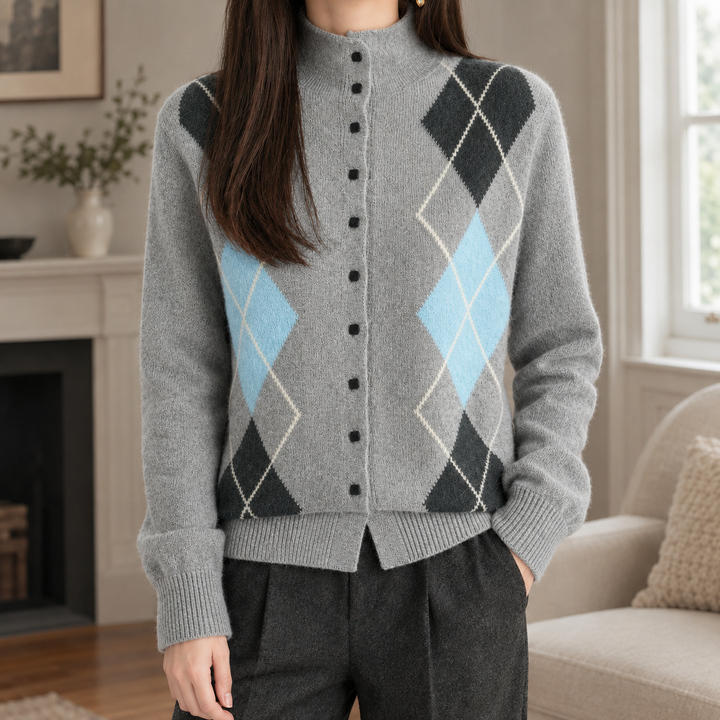 Women's Mock Neck Cardigan