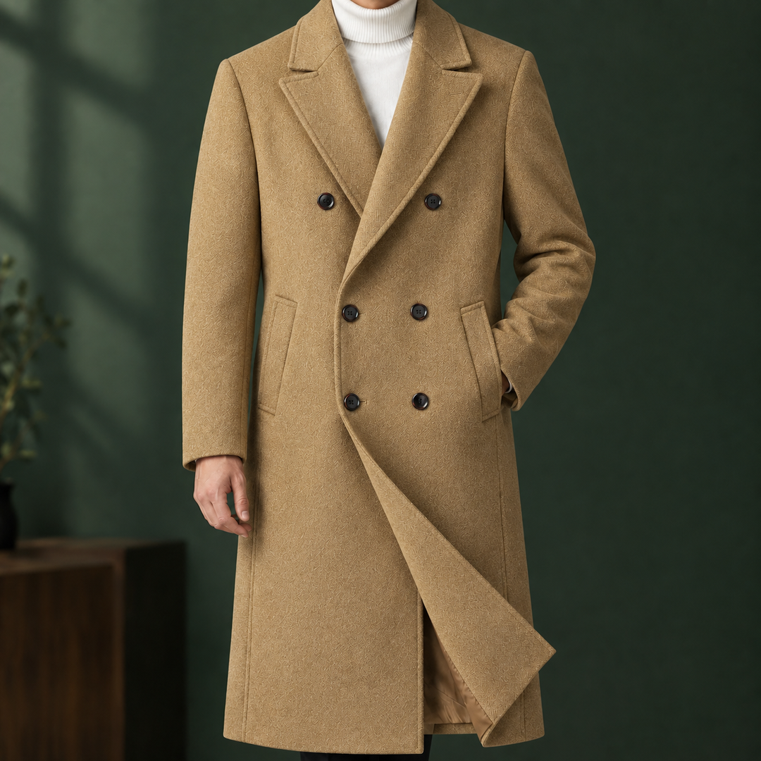 Men's Double-Breasted Overcoat