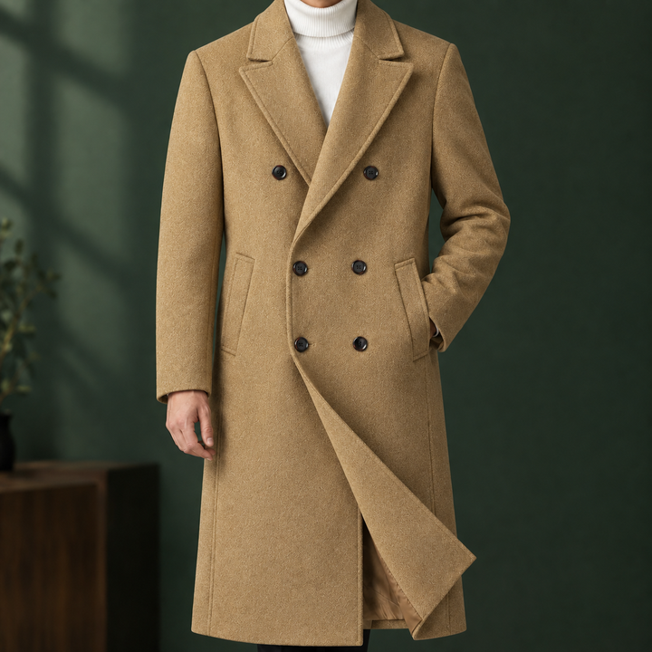 Men's Double-Breasted Overcoat