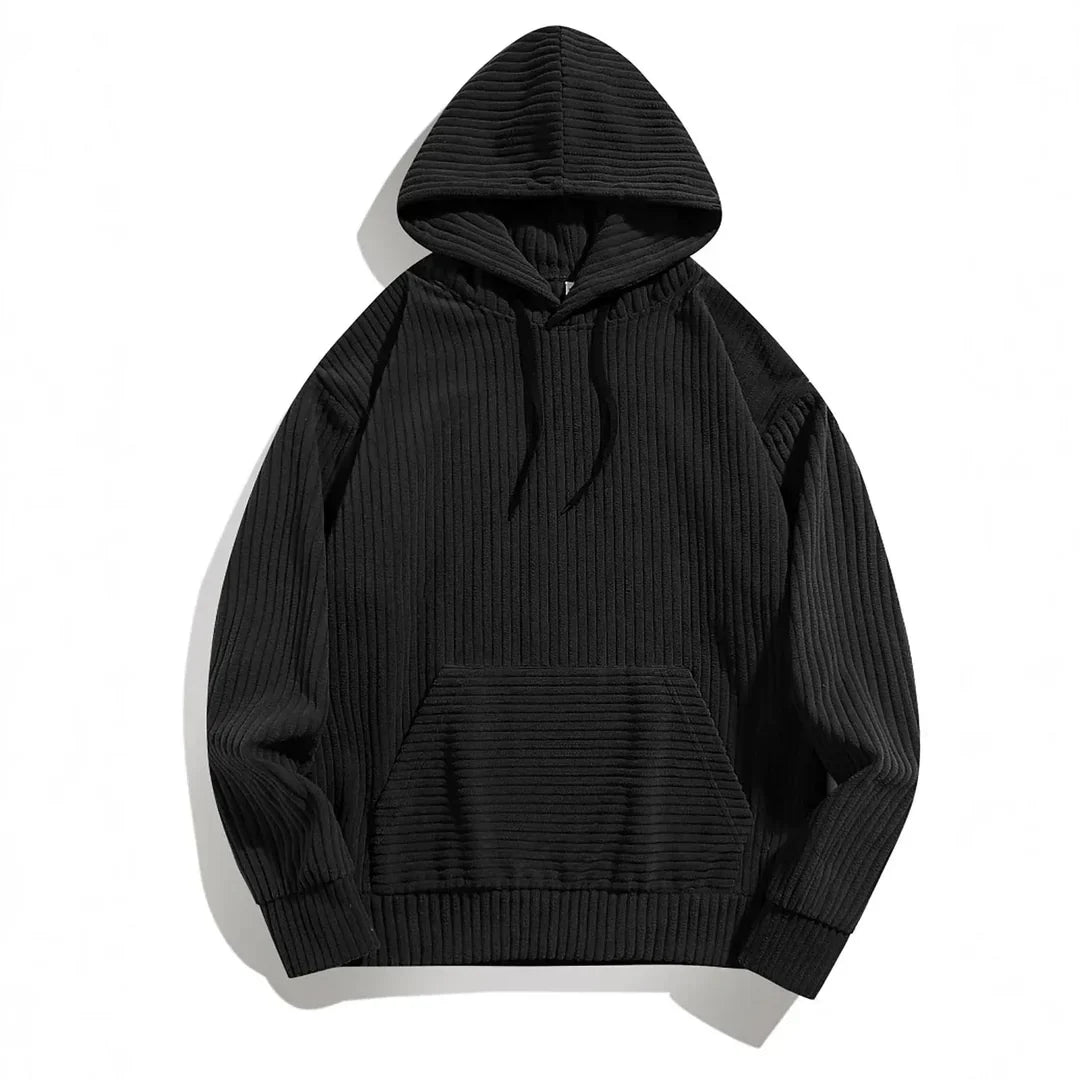 Sweat à capuche en velours côtelé pour homme