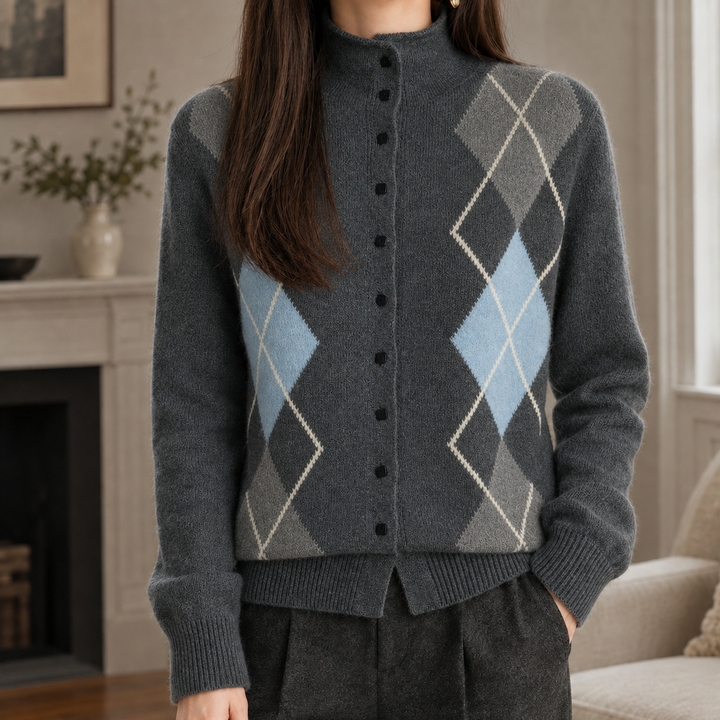 Women's Mock Neck Cardigan