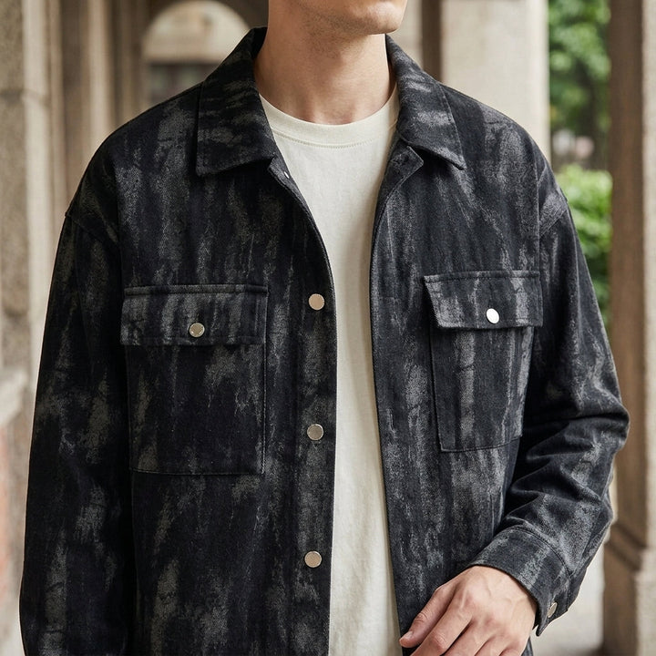 Herren-Denimjacke mit legerer Passform