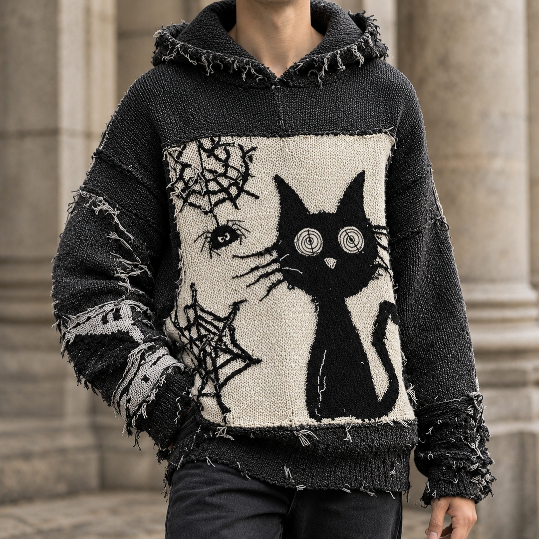 Men's Cat Graphic Sweater