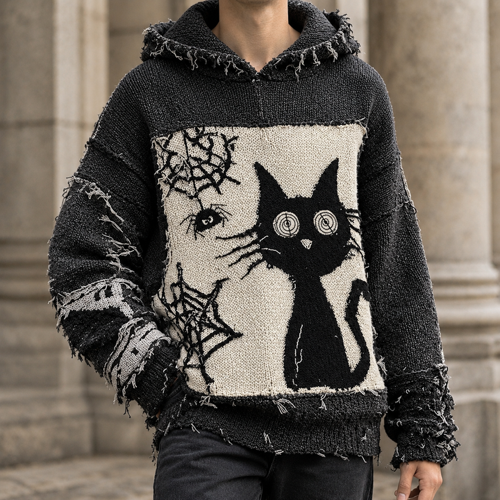 Men's Cat Graphic Sweater