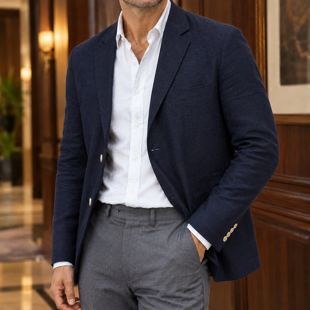 Blazer da uomo in lino
