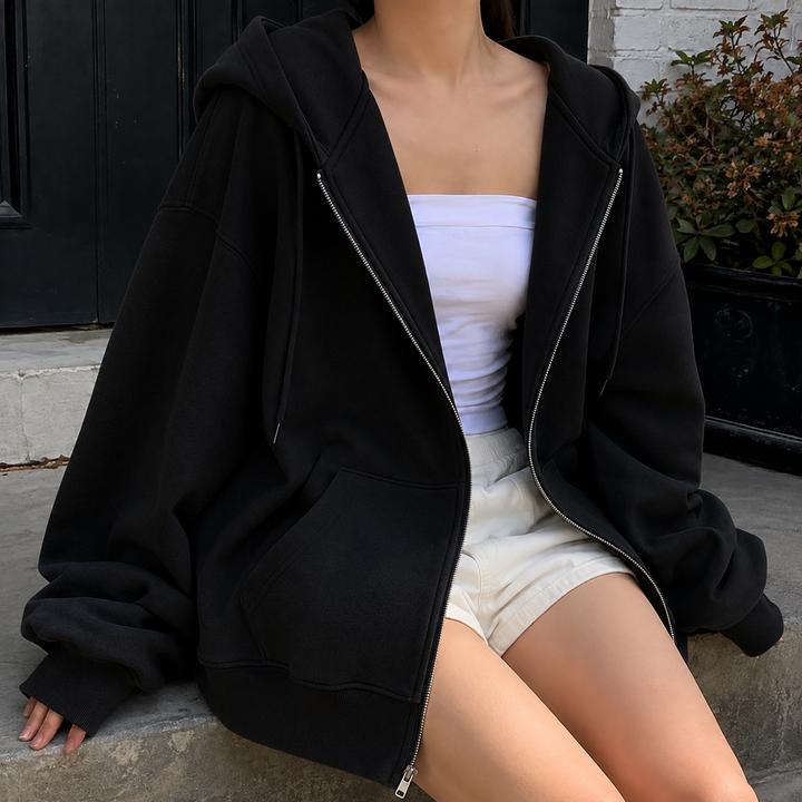 Sudadera con capucha extragrande para mujer