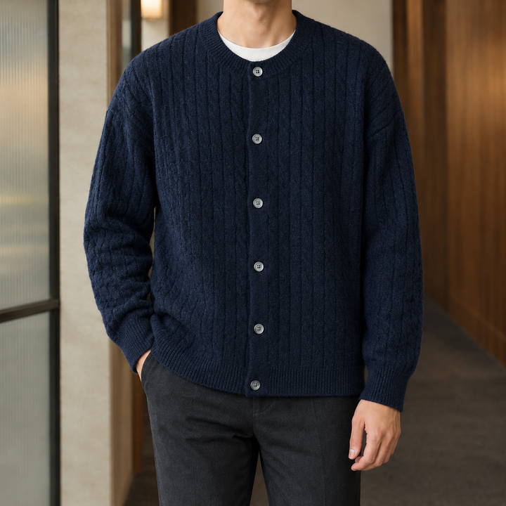 Men's Cable Knit Cardigan