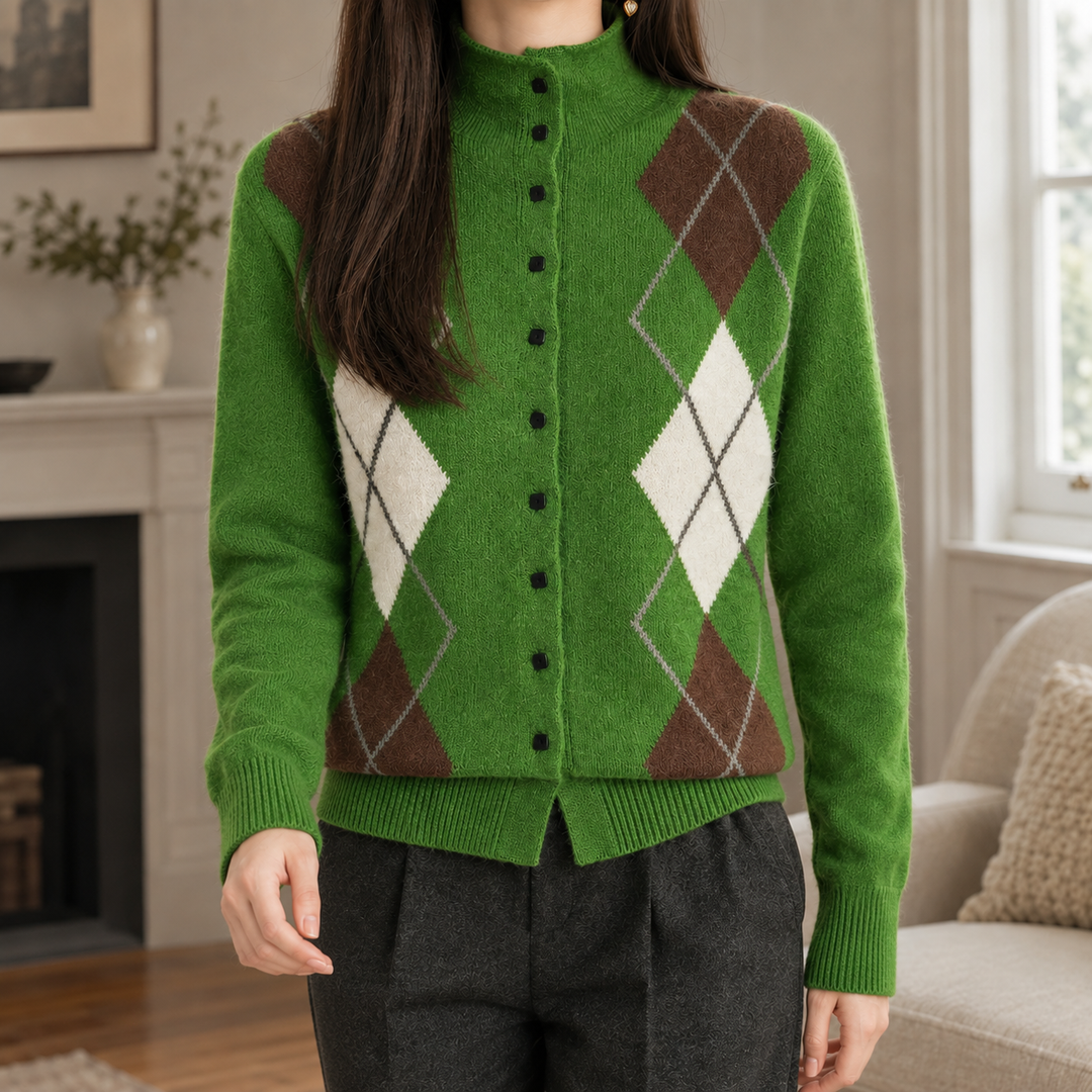Women's Mock Neck Cardigan