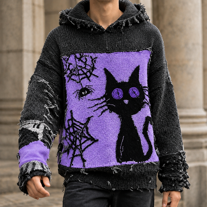 Men's Cat Graphic Sweater