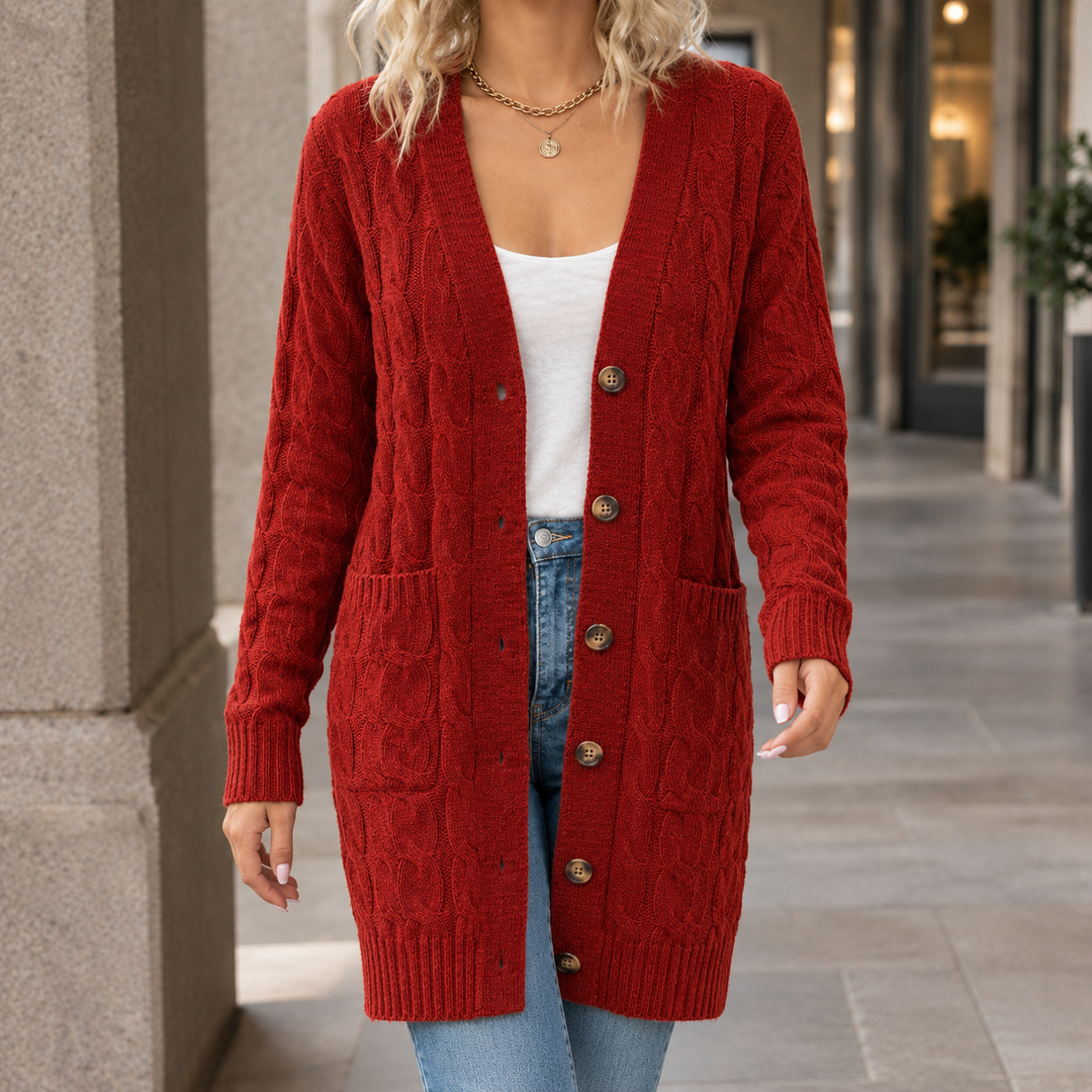 Women's Cable Knit Cardigan