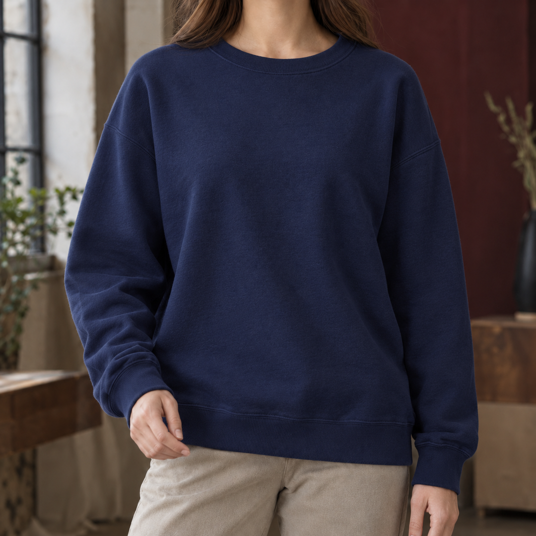 Sweatshirt de corte descontraído para mulher