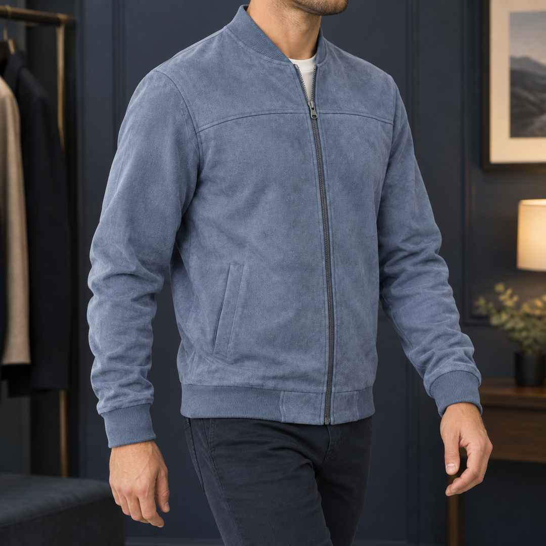 Herren-Bomberjacke aus Veloursleder