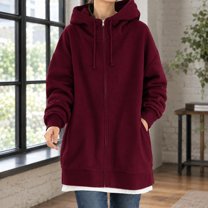 Sudadera con capucha extragrande para mujer