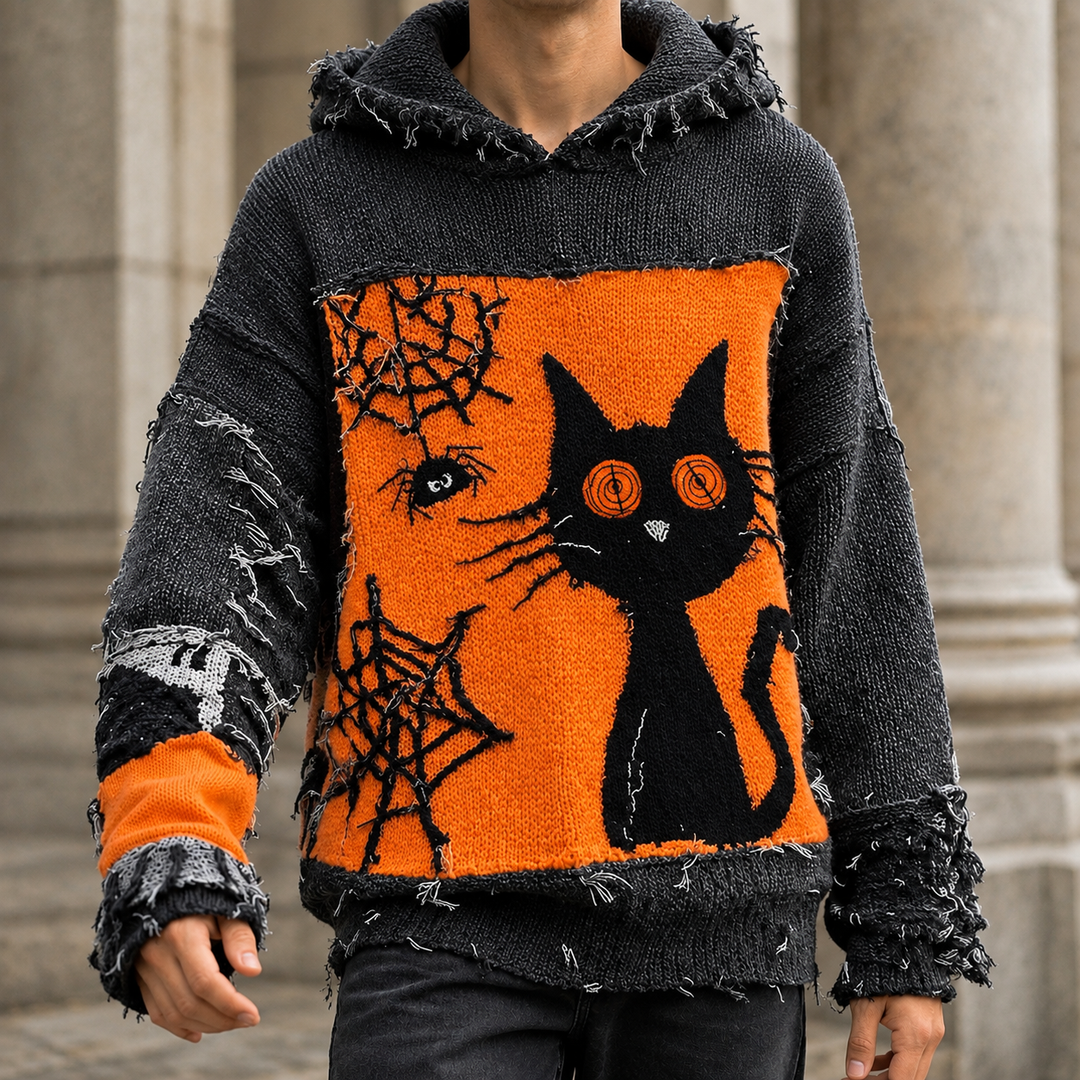 Men's Cat Graphic Sweater