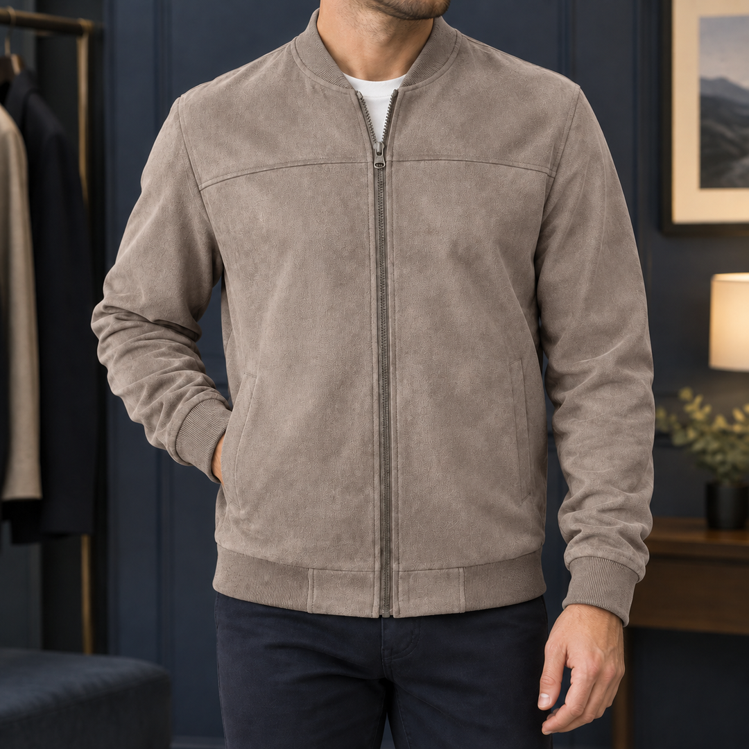 Herren-Bomberjacke aus Veloursleder