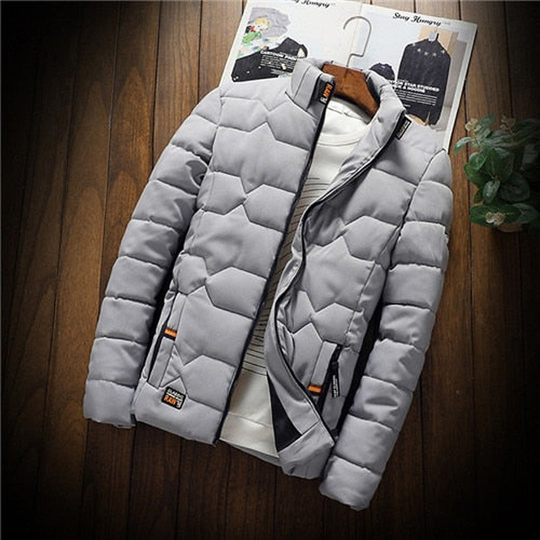 Leichte Herren-Steppjacke – geometrisches Muster