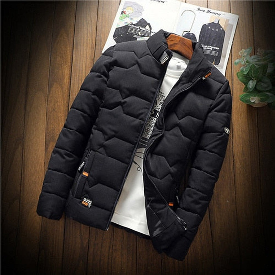 Leichte Herren-Steppjacke – geometrisches Muster