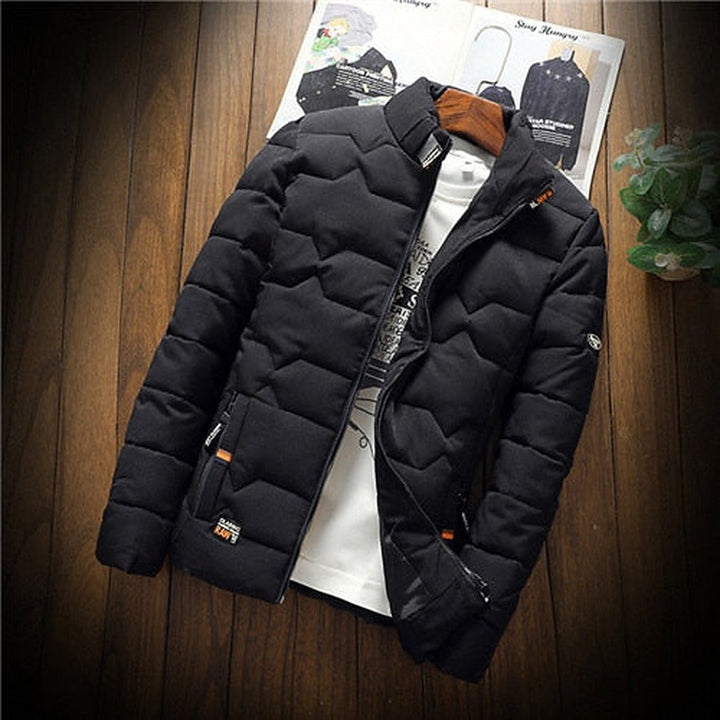 Leichte Herren-Steppjacke – geometrisches Muster