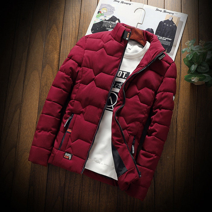 Leichte Herren-Steppjacke – geometrisches Muster